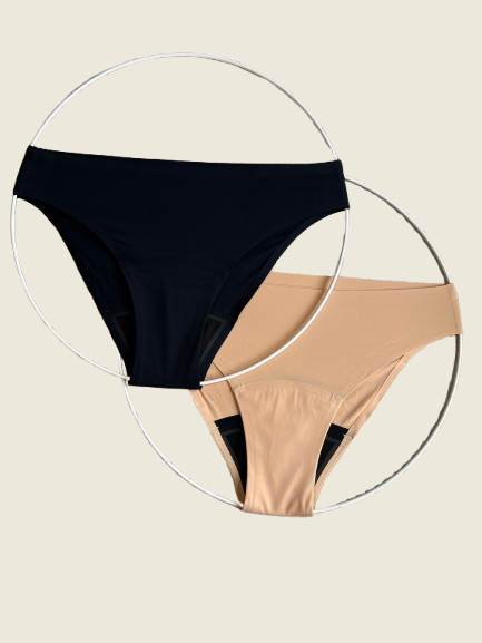 Slip Seamless black + beige