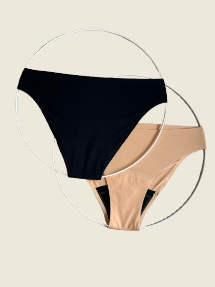 Slip Seamless black + beige